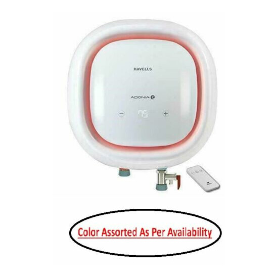 Havells Adonia R 25 Litre Storage Water Heater Flexi Pipe Safe Shock Plug White image {1}