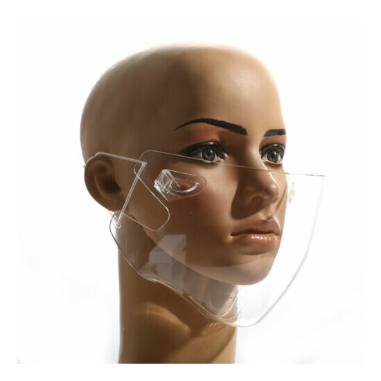 Transparent Protective Mask Face Shield Reusable Dust-proof Protect Clear Ma F1 image {1}