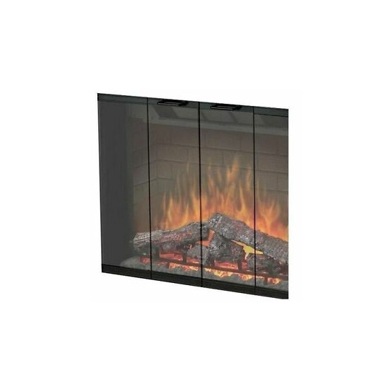 Dimplex Single-Pane 29 1/8" BiFold Look Glass Door for Built-In Electric Firebox image {1}