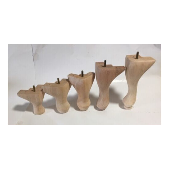 Unfinished Cabriole/Queen Anne Legs (Set of 4 legs) in 4", 5", 6",7.5", & 8.5" image {1}