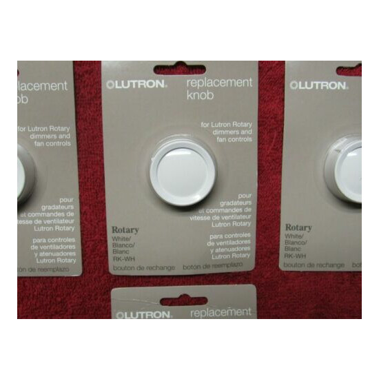 (4) White LUTRON Knobs for Volume Control, dimmer, fan speed, etc  image {2}