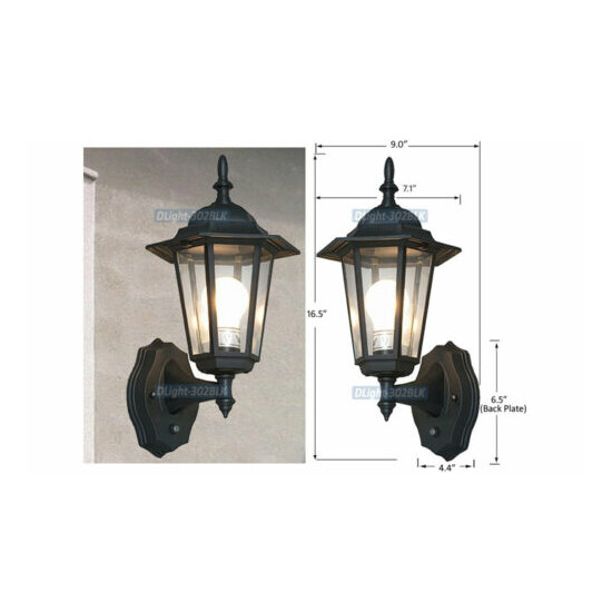 Pack Of 3 Outdoor Wall Mount Lanterns For Auto Dusk-To-Dawn illumination  image {8}