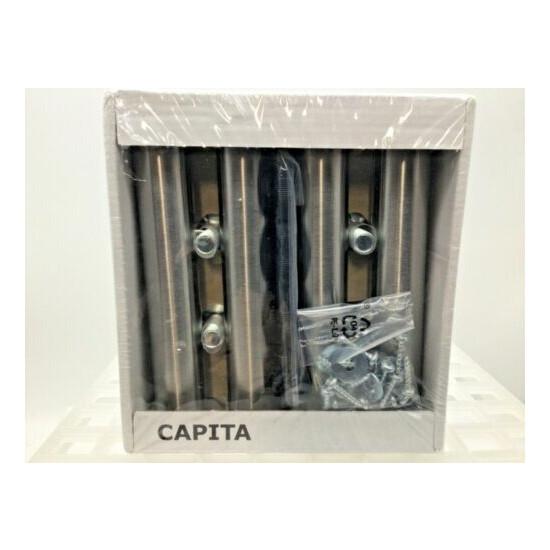 Set of 4 IKEA Capita Cabinet Legs Stainless Steel 6-1/4 to 6-3/4 in. Adjustable image {1}