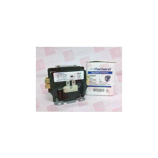 PACKARD C240A CONTACTOR 4AMP 2POLE 24V Coil image {1}