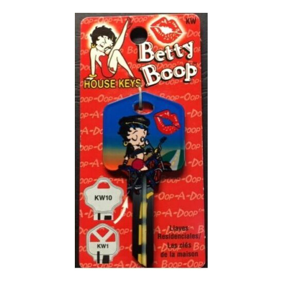 Betty Boop - Biker Betty House Key Blank - Collectable Key - Locks - Keys image {1}