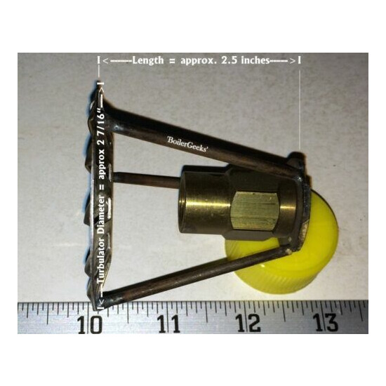 (3) Oil Burner Nozzle Adapters with TURBULATOR-- 1/8" NPT (female) x 9/16"-24TPI image {2}