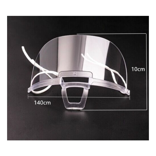 2X Clear Face Mask Shield Safety Protector Reusable Plastic Transparent Cover image {1}