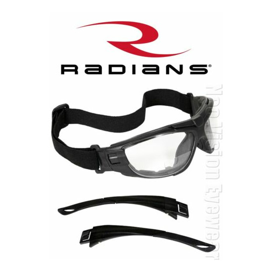 Radians Cuatro 4-in-1 Bifocal/Clear/Anti Fog Safety Glasses Goggles Foam Padded image {1}