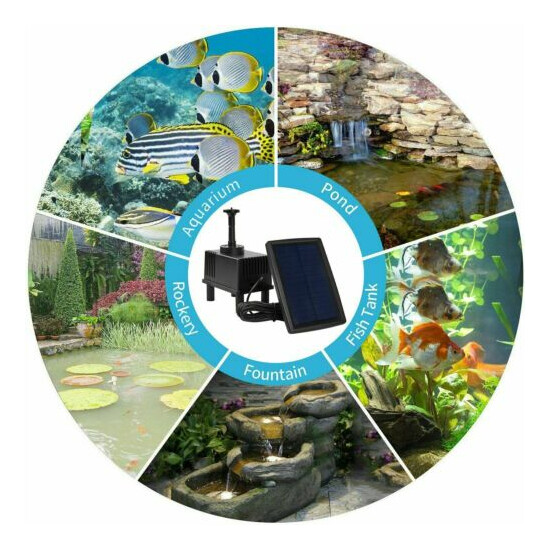 180L/H Solar Fountain Water Pump Submersible Bird Bath Pond Garden with Filter image {3}