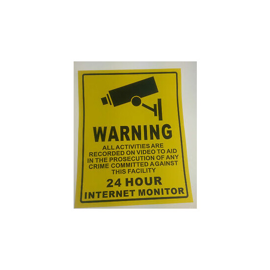Warning CCTV Camera - Security Camera Stickers Signs Decals - CCTV Recording image {1}