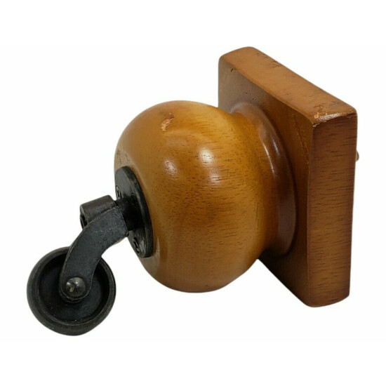 Furniture Wooden Sofa Chair Leg with Castor Wood Round Ball Solid Wood image {4}