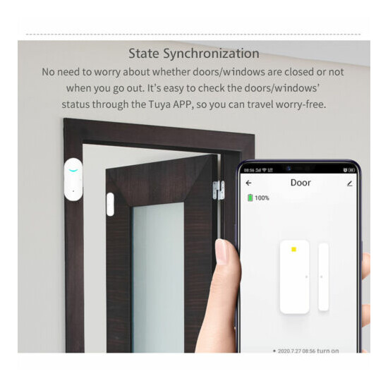 2 Pack Wifi Door Window Smart Sensor Alarm for Home Security image {2}
