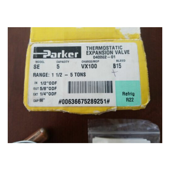 Parker 040262-01 Thermostatic Expansion Valve SE 5 VX100 B15 image {2}