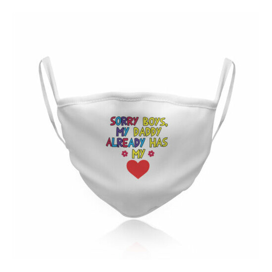 Washable Reusable Face Mask Sorry Boys Funny Humor Fashion Covering Shield White image {1}