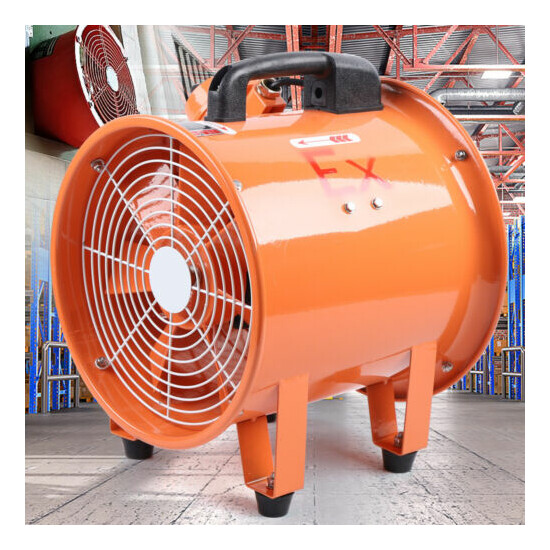 12" Tube Axial Fan- 1/2 Hp- 1 Phase- 2,191 CFM - Ventilator Explosion Proof 110V image {2}