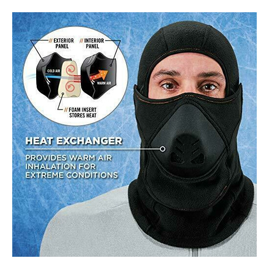 Balaclava with Detachable Heat Exchanger Face Mask, Winter Ski Mask, Ergodyne image {2}