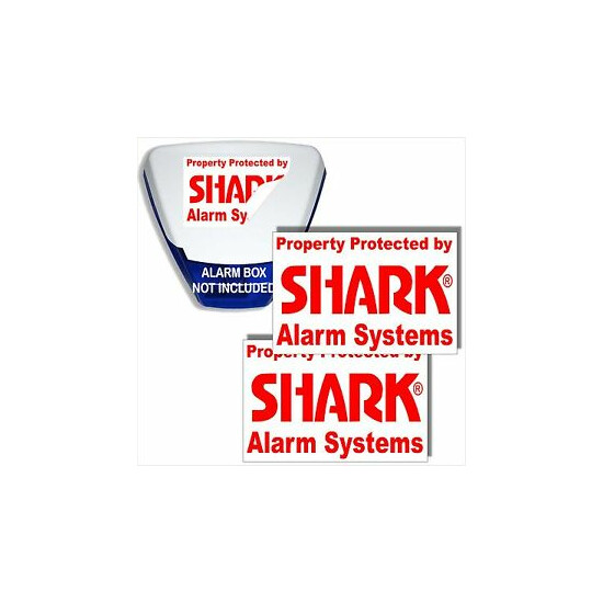 2 x Burglar Alarm Box Stickers-Security Siren Signs-Home,Business,Property-Lands image {1}