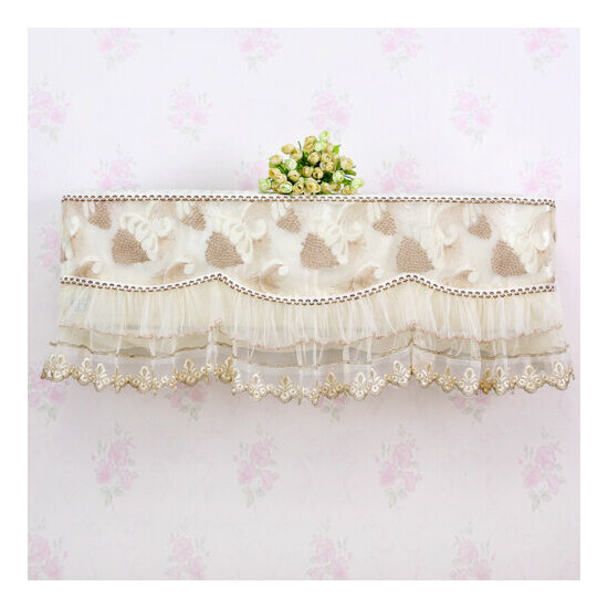 Wall Hanging Air Conditioner Dust Cover Rural Floral Lace Case Washable Home image {1}