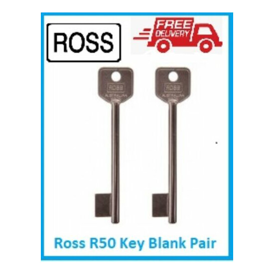 Ross R50 Safe Key Blanks PAIR - Safe - Lock - Key blanks - Gun Safe - Keys image {1}
