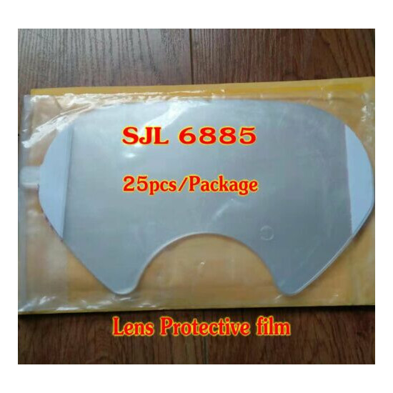 SJL 6885 protective film Same 3M 6885 LENS COVER for 6800 Respirator 25pack image {8}