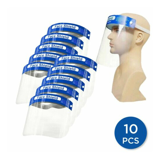 Superior Protection Face Shield Mask: Reusable, Washable, And Sturdy (10 PCS) image {2}