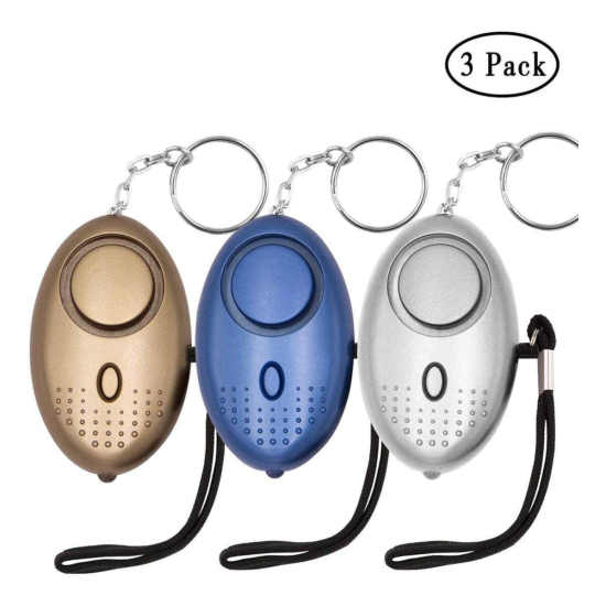 KOSIN Safe Sound Personal Alarm, 3 Pack 145DB Personal Security Alarm Keychain 3 image {1}