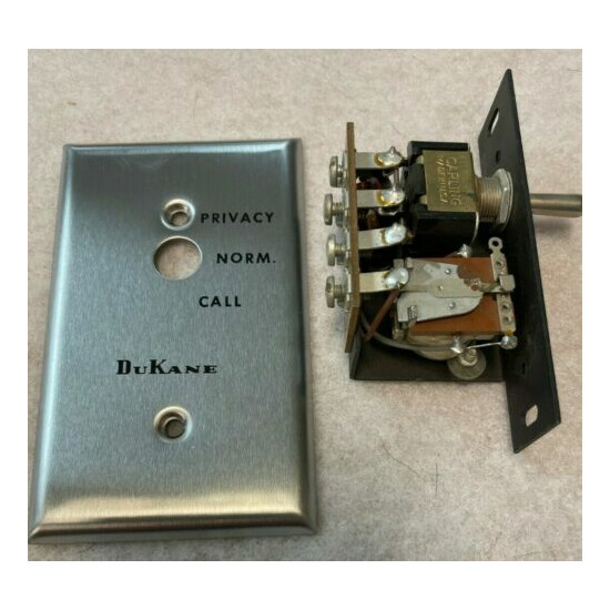 Vintage NOS Dukane Model 9A425 Call-In Switch with Wall Plate, 1959 Thumb {1}