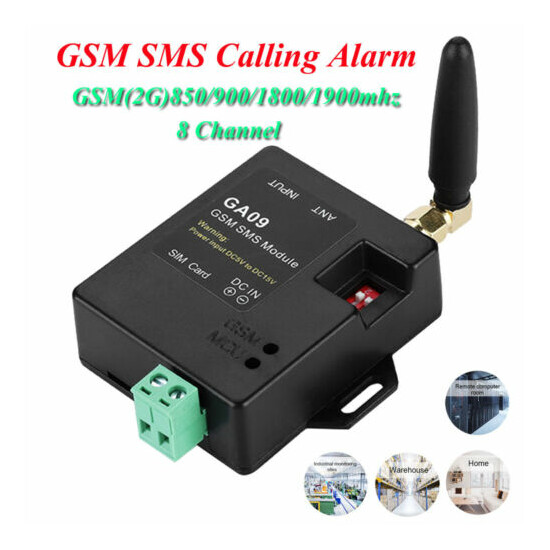 GA09 Wireless GSM Alarm 8 Channel Door Window Sensor SMS Calling Alert DC6V image {2}