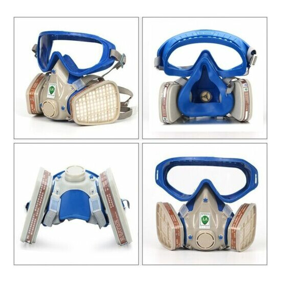 Full/Half Face Gas Mask Respirator Painting Spraying Safety Protection Facepiece image {46}
