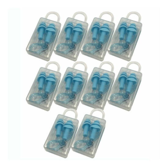 10 Pairs Silicone Ear Plugs Corded Hearing Protection 33dB Anti Noise Sleeping Thumb {14}