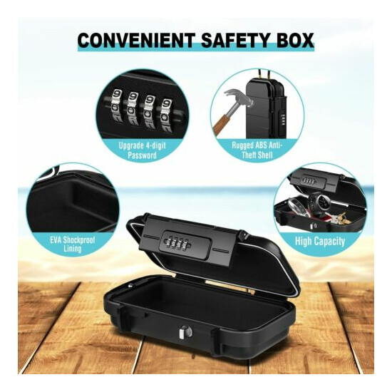 Security Lock Box Safe Small Home Travel Money Secure Steel Solid Gun Heavy Duty image {4}