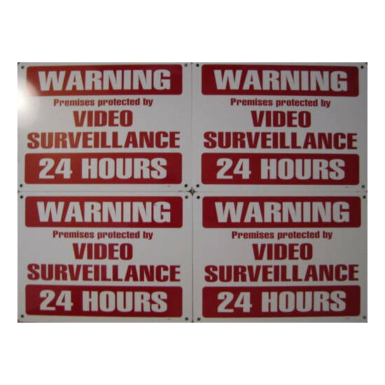 CCTV Signs Metal Warning Security Surveillance Camera Help Stop Crime Set of 4 image {1}