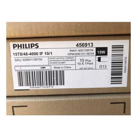 Qty 10 Pack Philips 456913 new # 486322 15T8/48-4000 IF 10/1 T8 Linear LED Lamp Thumb {2}