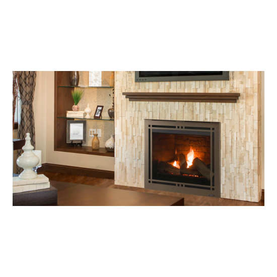 Majestic Meridian 42 Direct Vent Gas Fireplace with IntelliFire Touch Ignition image {1}