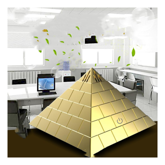 Portable Decorative Pyramid Themed USB Powered Car Air Purifier image {1}