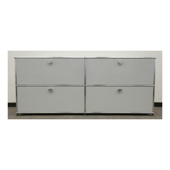 USM Haller 4-Drawer Console / Storage Cabinet in Light Grey image {2}