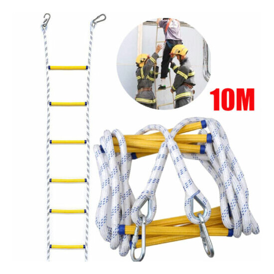 Escape Rope Ladder Fire Rescue Ladder Home Outdoor Non-slip Safety Soft Ladder image {1}