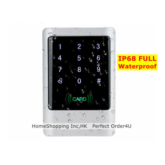 IP68 Waterproof RFID Card & Password Door Access Control+ Door Strike Lock +BELL image {2}