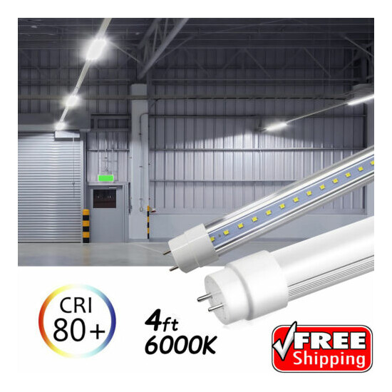 10-100 PACK LED G13 4FT 4 Foot T8 Tube Light Bulbs 18W 6500K CLEAR OR MILKY LENS Thumb {1}