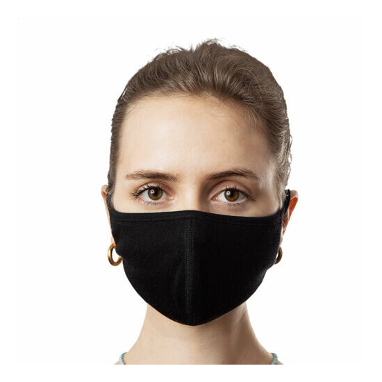 3 Pack Face Masks - Reusable PPE Washable Small or Medium Masks Black Silverplus image {2}