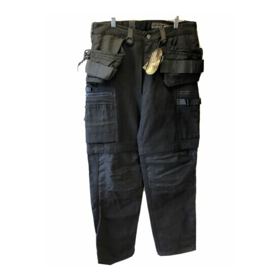 Dunderdon Workwear P7 Cordura Convertible Work Pants Trousers/Shorts Black 32x34 image {1}