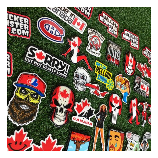 CANADA PACK Hard Hat Stickers (40) HardHat Sticker & Decals, Canadian, Canuck image {3}