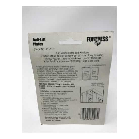 Belwith International Fortress Anti-Lift Plates PL-516 New On Card  image {3}