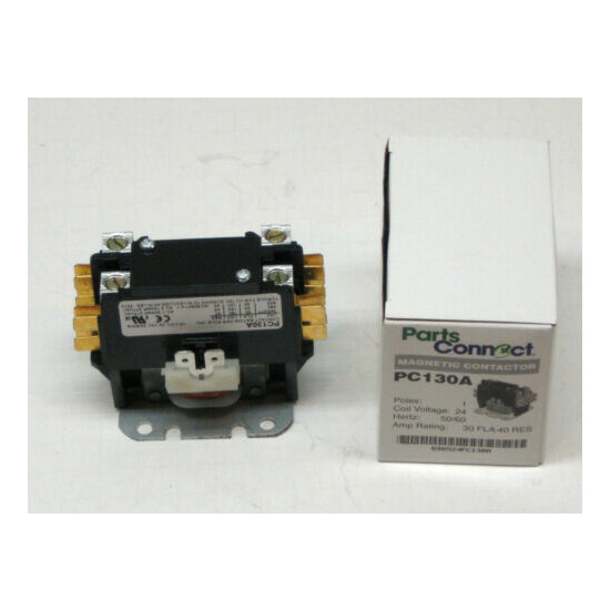 PC130A Single One 1 Pole 30 Amps 24 Volts A/C Contactor image {1}