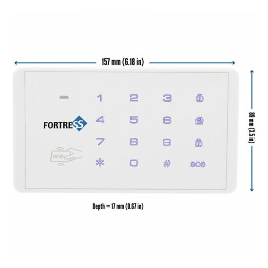 Fortress Total Wireless Alarm RFID Keypad Security Automation Arm Disarm Key Tag image {2}