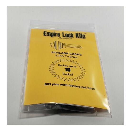 Schlage Rekey Kit 10 Locks 5-Pin Key SC1 Bottom Pins With Factory Cut Keys image {4}