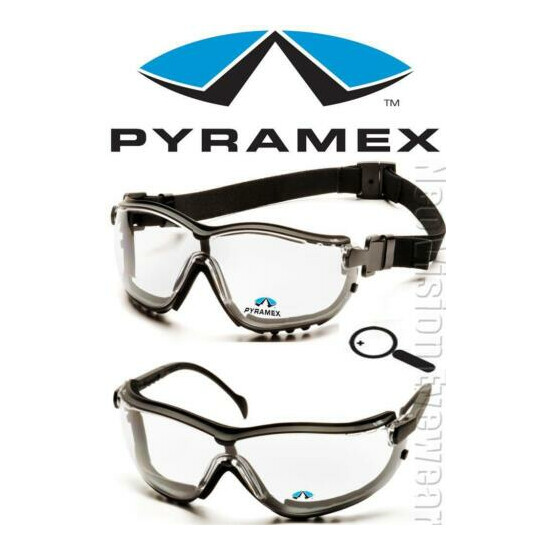 Pyramex V2G Bifocal Clear Readers Anti Fog Foam Padded Safety Glasses/Goggles image {1}