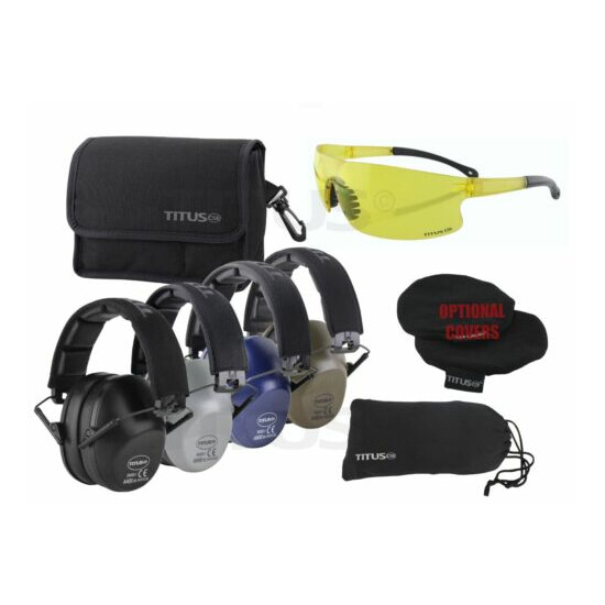 TITUS 2 Series Low Pro 34 NRR Ear Protection Safety Glasses Shooting Range PPE  image {12}
