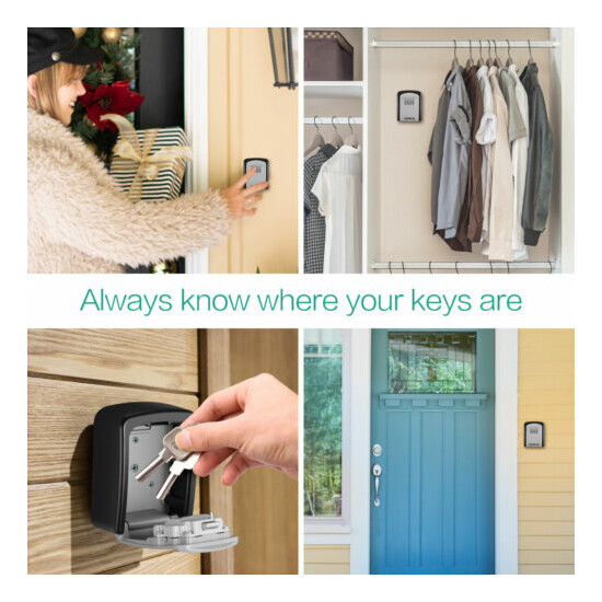 Outdoor 4&Digital Combination Key Lock Storage Security Box,Wall Mounted&Padlock image {5}