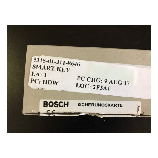 3x Bosch Smart Key Chip Baea /01 With Card IN The Set image {2}